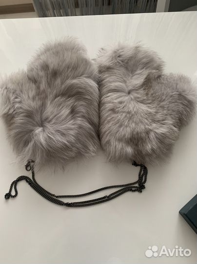 Варежки из натурального меха Эконика