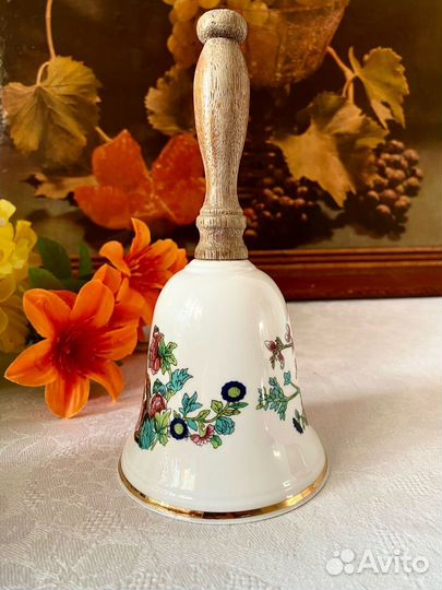 Антикварный колокольчик, фарфор. Англия