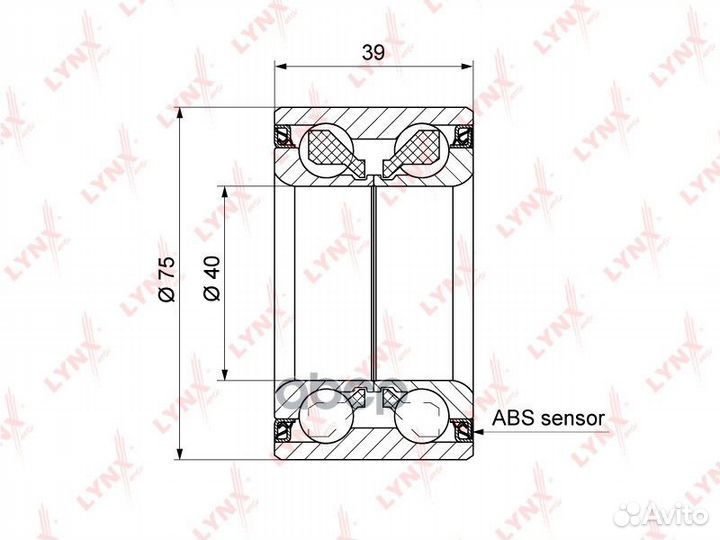 Комплект подшипника ступицы колеса перед WB