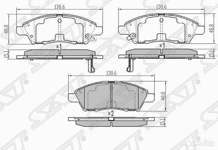 Колодки передние Nissan Cube Z12 stay040NS140