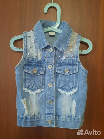 Жилетка джинсовая детская на девочку