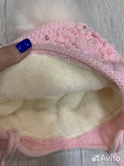 Комплект шапка, шарф, перчатки для девочки