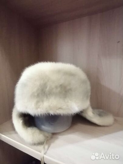 Шапка ушанка норковая женская