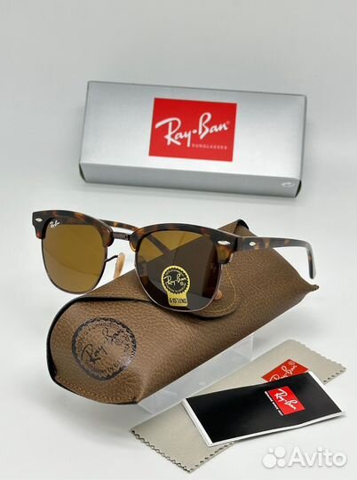 Солнцезащитные очки ray ban стекло clubmaster