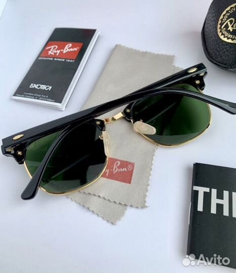 Очки ray ban clubmaster зеленые