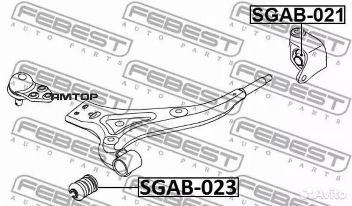 Febest sgab023 sgab-023 febest сайлентблок задний