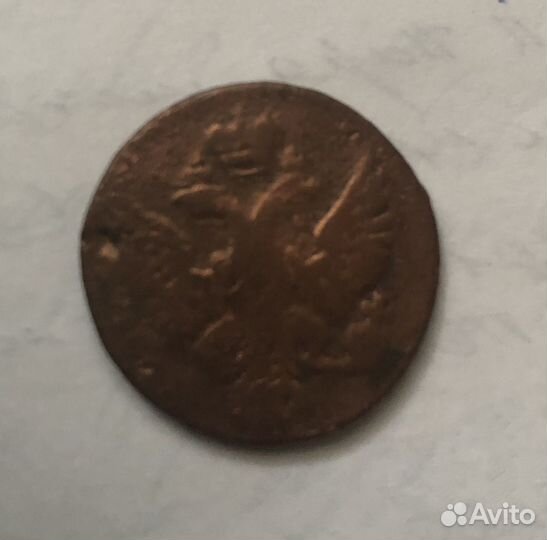 Монета Деньга 1753 г