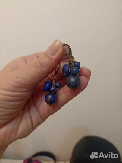 Серьги с лазуритом