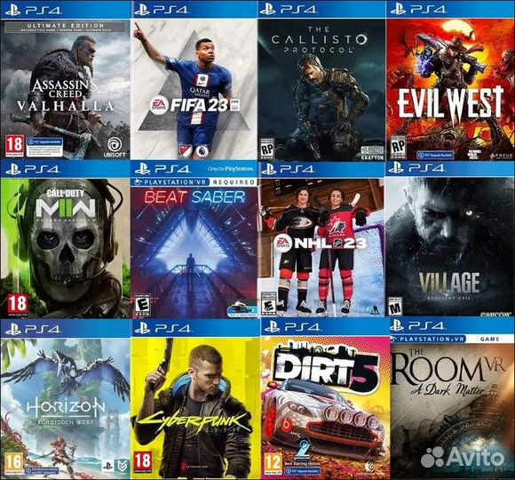 FIFA23, NHL23, Horizon FW, Diablo 4 и др ps4 ps5