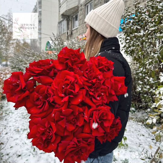 Букеты роз 25 штук