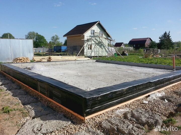 Фундамент. Отмостка фундамента. Бетонирование