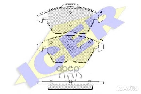 181637 колодки дисковые передние Citroen C4