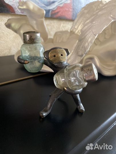 Солонка Перечница. Обезьяна Чугун