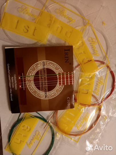 Струны нейлоновые, цветные, irin