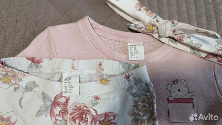 Комплект платье/леггенсы/повязка H&M 98/104