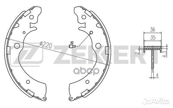 Колодки тормозные BK4207 Zekkert