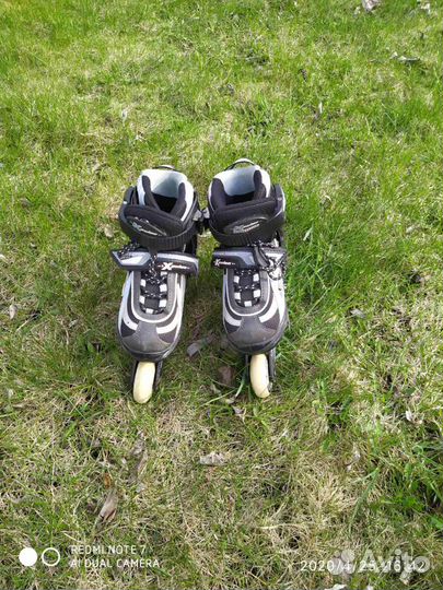 Коньки роликовые раздвижные, р-р 28-30 в отличном