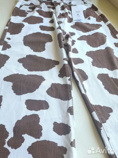 Джинсы принт корова Shein новые р. М
