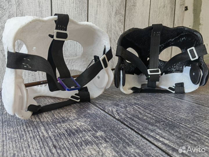 Маска раптора с дефектом пластиковая прочная