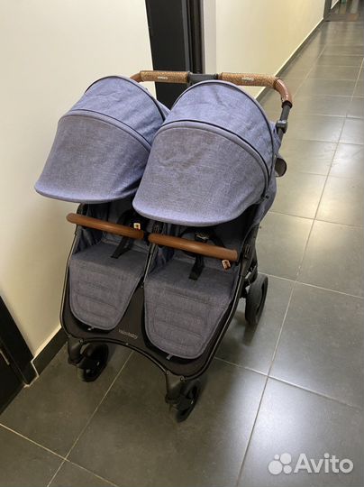 Коляска для двойни valco baby snap duo trend denim