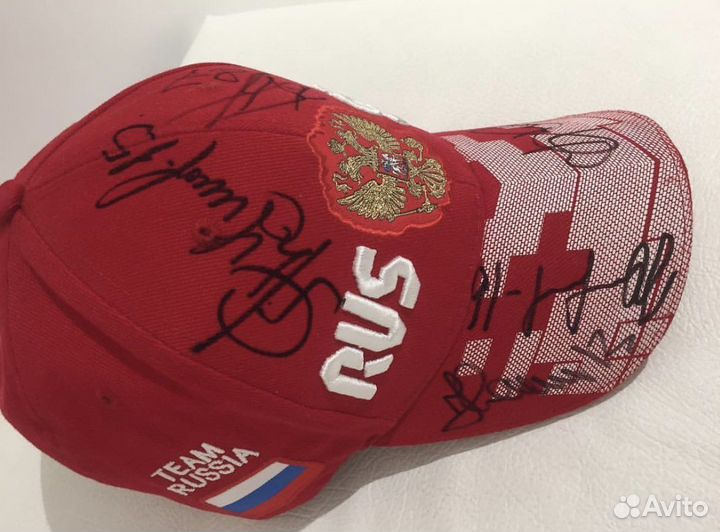 Кепка с автогрофами хоккеистов СССР