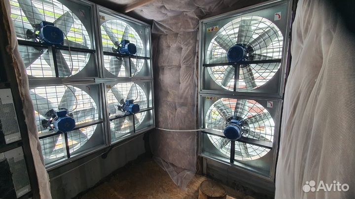 Вентилятор промышленный 380В с жалюзи