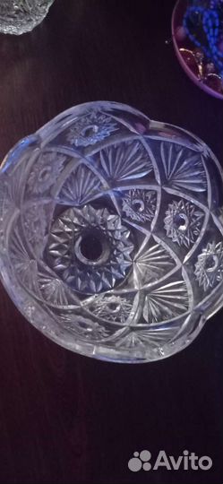 Ваза для фруктов хрусталь