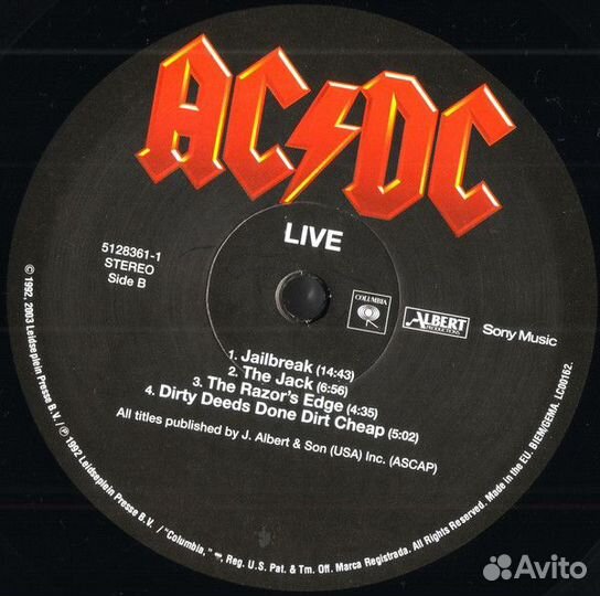 Виниловая пластинка AC/DC live (Remastered/180 Gra