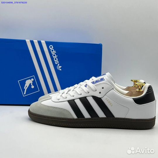 Кроссовки Adidas Samba White/Black (Арт.45629)