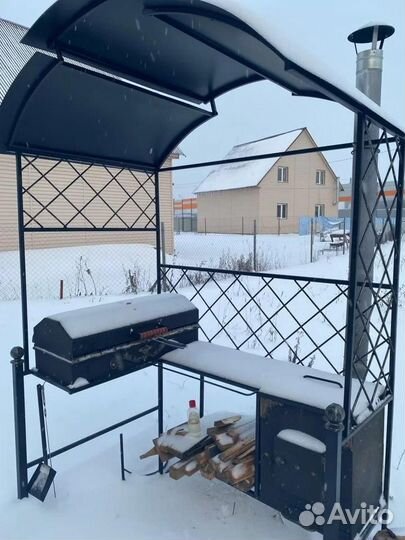 Кованые мангалы с крышей