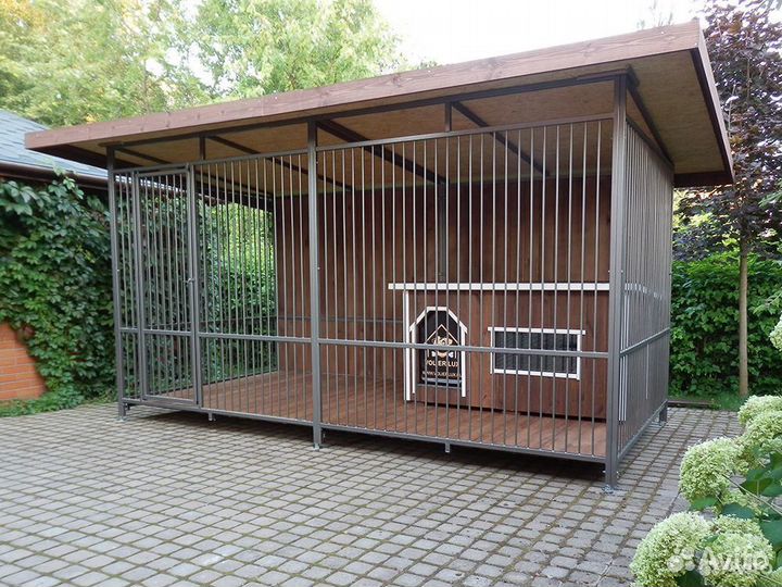 Вольер для собак. Будка. Вольер уличный