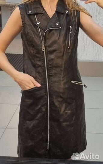 Жилетка кожа 40-42. Вещи