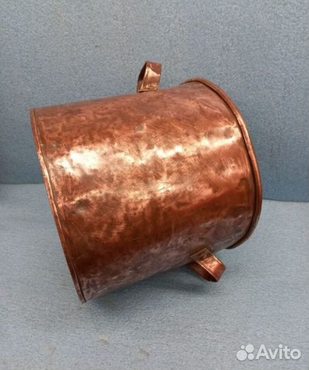 Старинная медная кастрюля большая