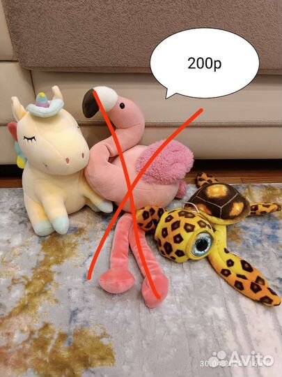 Мягкие игрушки, черепаха, единорог, Майнкрафт