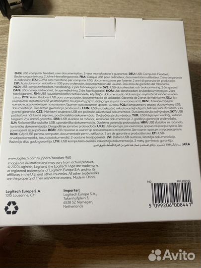 Гарнитура Logitech 960 USB Headset новая