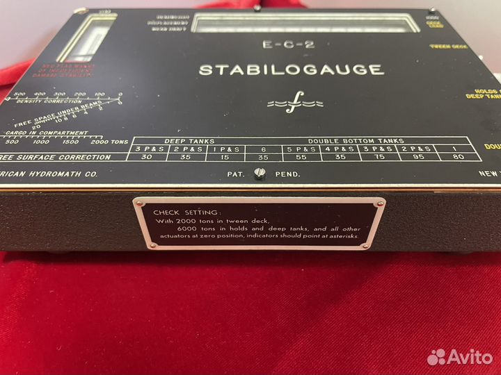 Прибор для загрузки судов США E-C-2 Stabilogauge