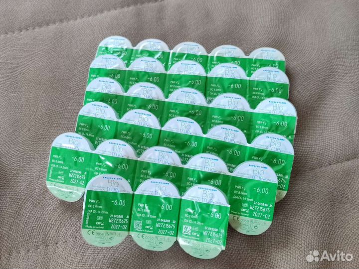 Контактные линзы однодневные, диоптрия -6