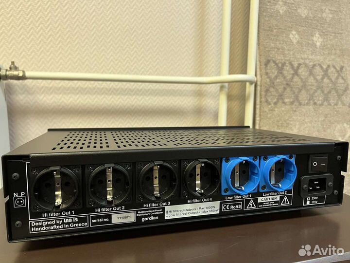 Сетевой фильтр распределитель LAB 12 gordian