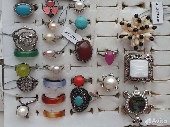 Кольцо с посеребрением