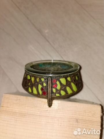 Солонка мельхиор с эмалями СССР