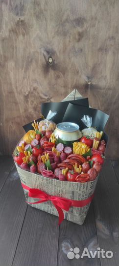 Съедобные букеты для мужчин. Вкусные подарки