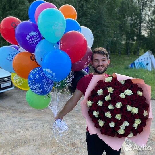 Цветы букеты из эквадор 15 роз-301 розы 24/7