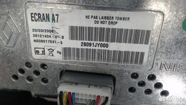 Дисплей компьютера Renault Koleos, 2009