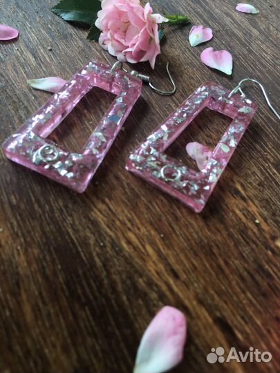 Серёжки из эпоксидной смолы