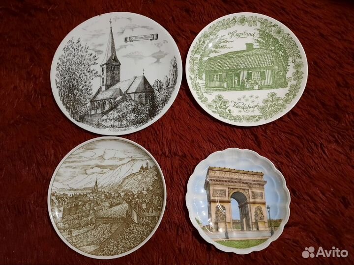 Декоративная фарфоровые тарелки. Архитектура