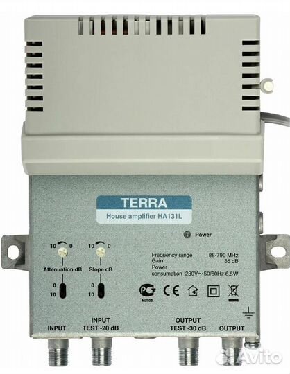 Terra HA-131 - домовой усилитель усилением 36 dB