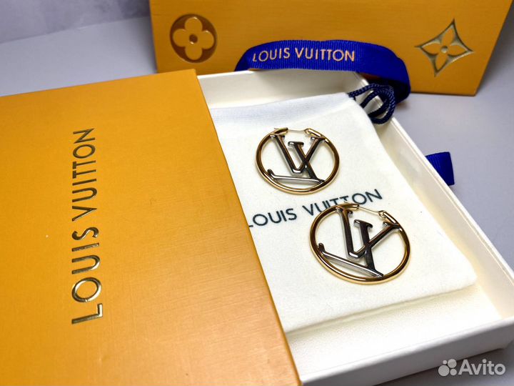 Серьги louis vuitton кольца