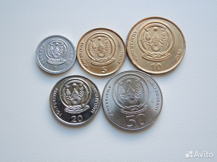 Набор монет Руанда Африка