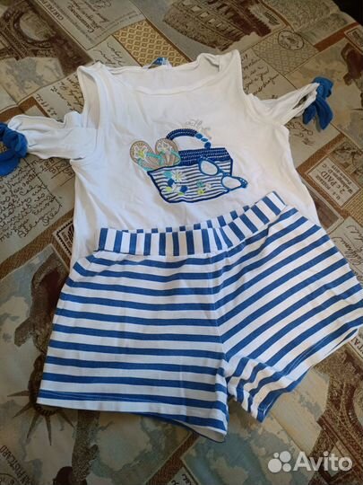 Комплект для девочки (футболка+шорты) Майорал