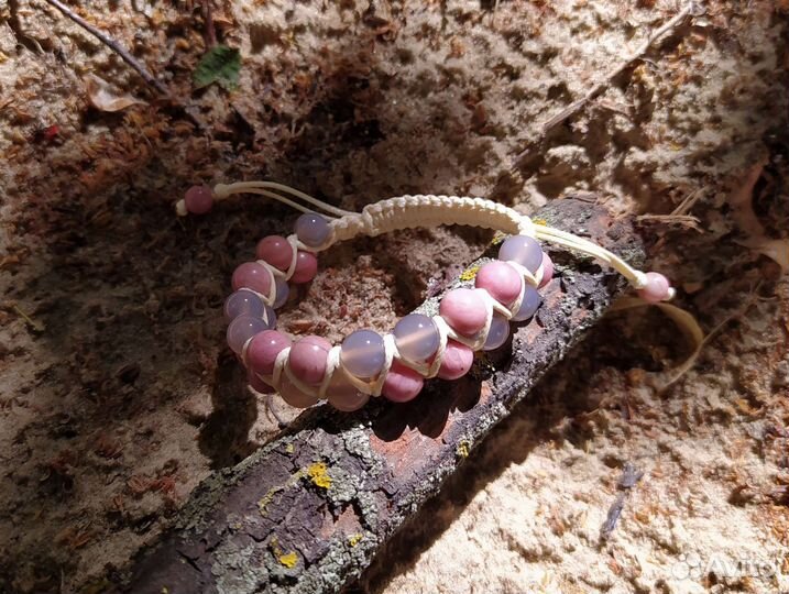 Браслет плетеный из натуральных камней